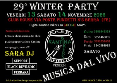 Locandina evento 29° WINTER PARTY
