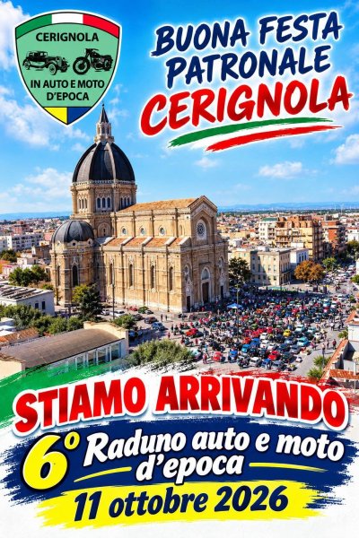Locandina evento 6° Raduno auto e moto d'epoca