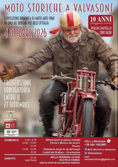 Locandina evento 10 ANNI MOTO STORICHE A VALVASONE