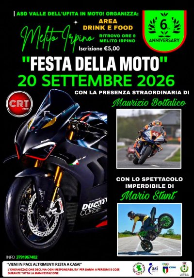 Locandina evento 6° FESTA DELLA MOTO