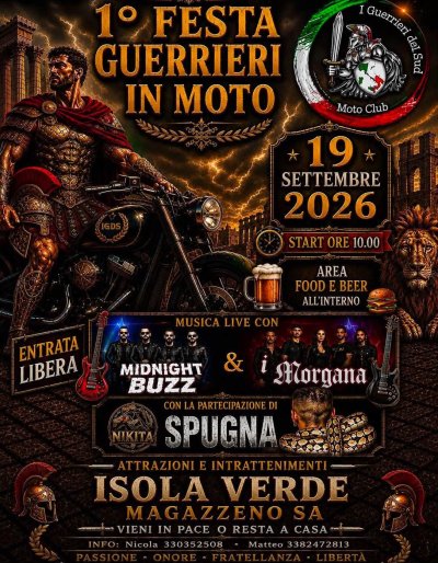 Locandina evento 1° FESTA GUERRIERI IN MOTO