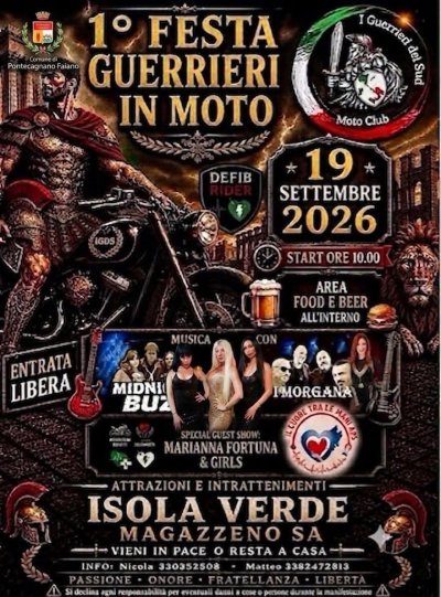 Locandina evento 1° FESTA GUERRIERI IN MOTO
