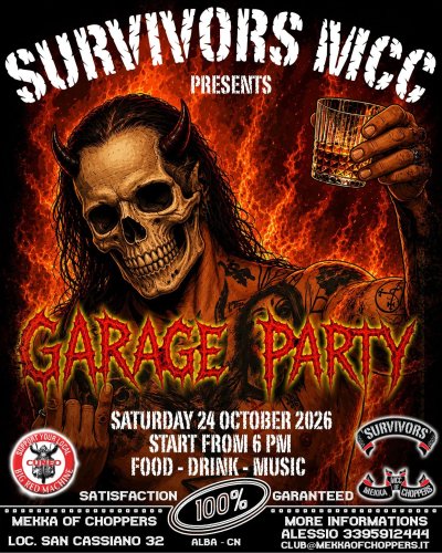 Locandina evento GARAGE PARTY