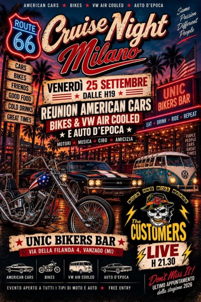 Locandina evento Cruise Night Milano