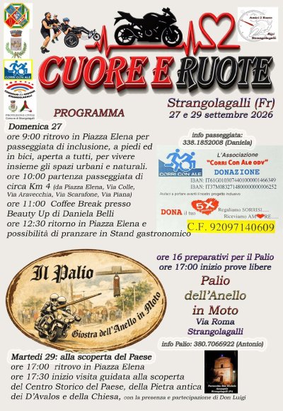 Locandina evento CUORE E RUOTE