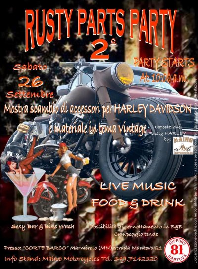 Locandina evento 2° RUSTY PARTS PARTY