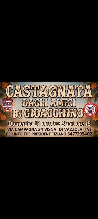 Locandina evento CASTAGNATA DAGLI AMICI DI GIOACCHINO