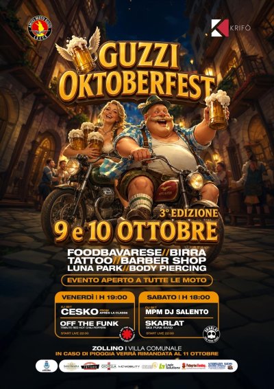 Locandina evento 3’ Guzzi Oktoberfest