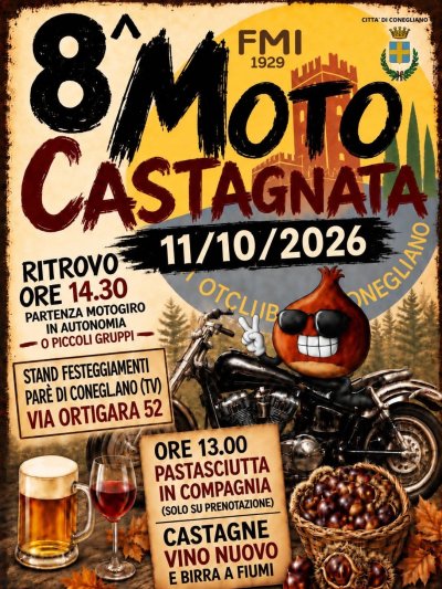 Locandina evento 8^ Moto Castagnata