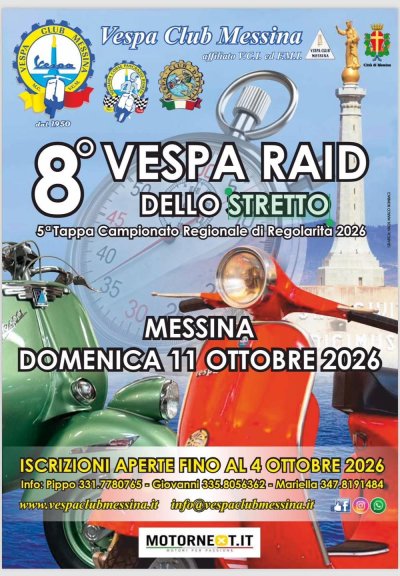 Locandina evento 8° 8° VESPA RAID DELLO STRETTO