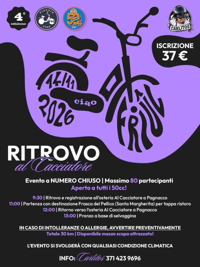 Locandina evento 4° RITROVO al Cacciatore