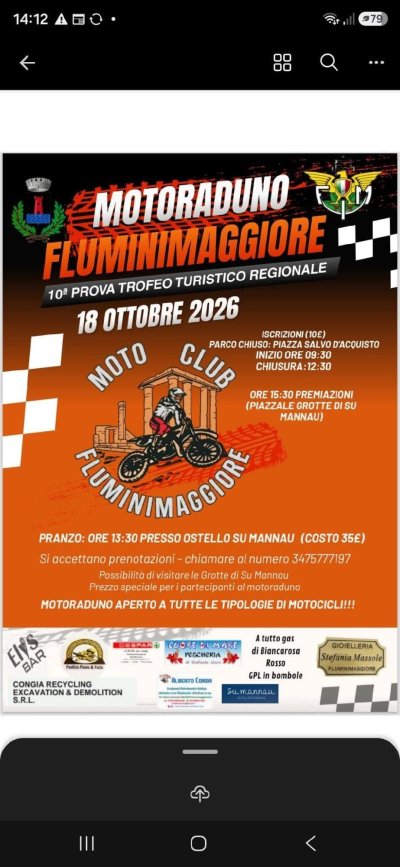 Locandina evento MOTARADUNO FLUMINIMAGGIORE