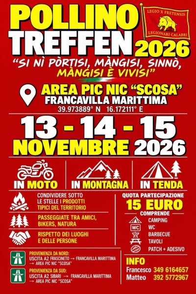 Locandina evento 2026 POLLINO TREFFEN