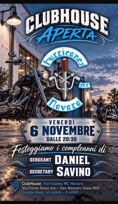 Locandina evento CLUBHOUSE APERTA