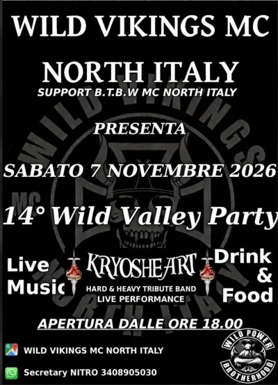 Locandina evento 14° Wild Valley Party