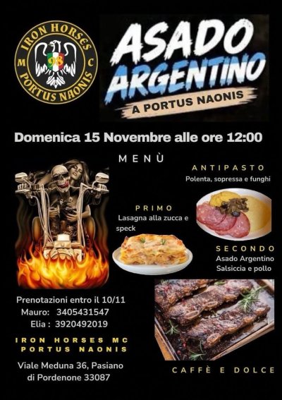 Locandina evento ASADO ARGENTINO