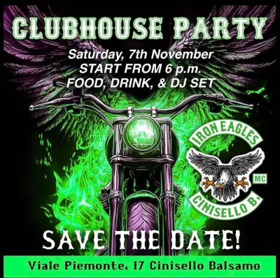 Locandina evento CLUBHOUSE PARTY