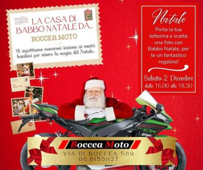 Locandina evento INCONTRA BABBO NATALE DA BOCCEA MOTO