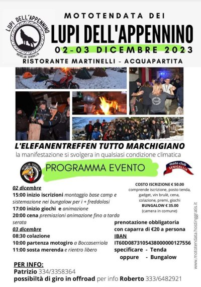 Locandina evento MOTOTENDATA DEI LUPI DELL'APPENNINO