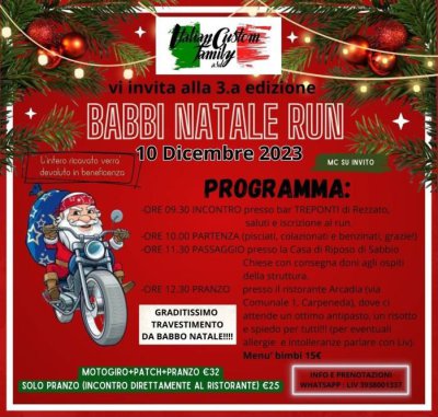Locandina evento CHRISTMAS BIKERS