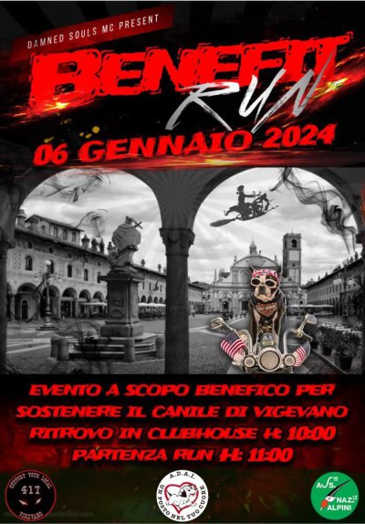 Locandina evento 8° BENEFIT RU