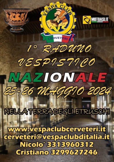 Locandina evento 1° RADUNO VESPISTICO NAZIONALE