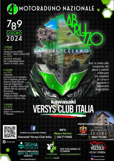 Locandina evento 4° MOTORADUNO NAZIONALE KAWASAKI VERSYS CLUB ITALIA