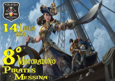 Locandina evento 8° MOTORADUNO PIRATES MESSINA