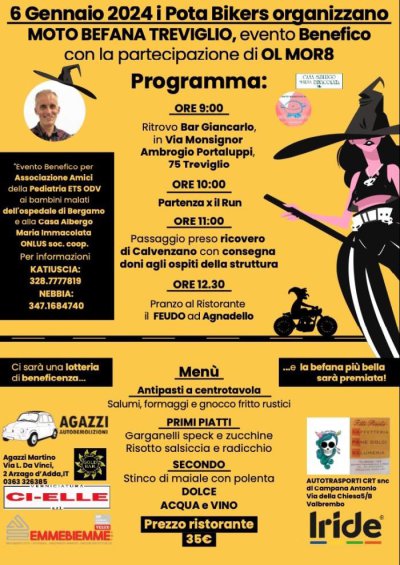 Locandina evento MOTO BEFANA TREVIGLIO
