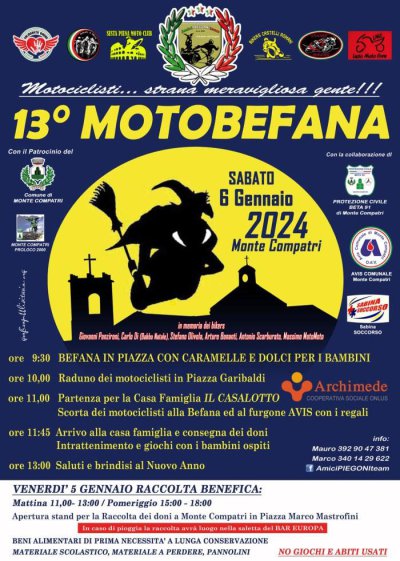 Locandina evento 13° MOTOBEFANA