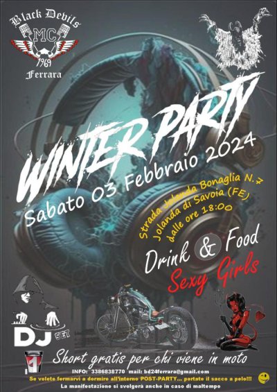 Locandina evento WINTER PARTY