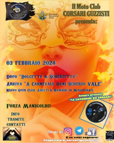 Locandina evento A CARNEVALE OGNI SCHERZO VALE
