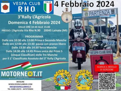 Locandina evento 3° RALLY L'AGRICOLA