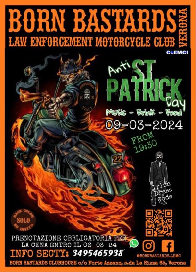 Locandina evento ANTI ST. PATRICK DAY