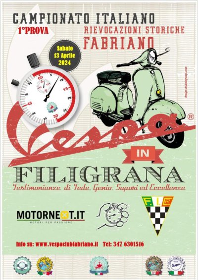 Locandina evento VESPA IN FILIGRANA