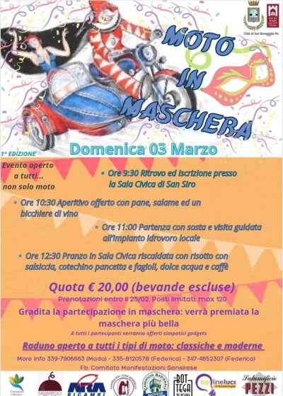 Locandina evento Moto in maschera