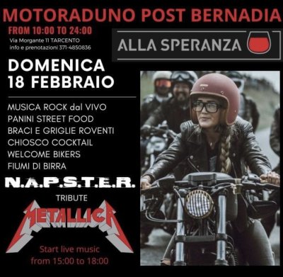 Locandina evento Motoraduno Post Bernadia 