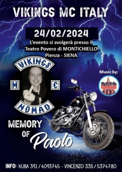 Locandina evento Motoraduno Memory of Paolo
