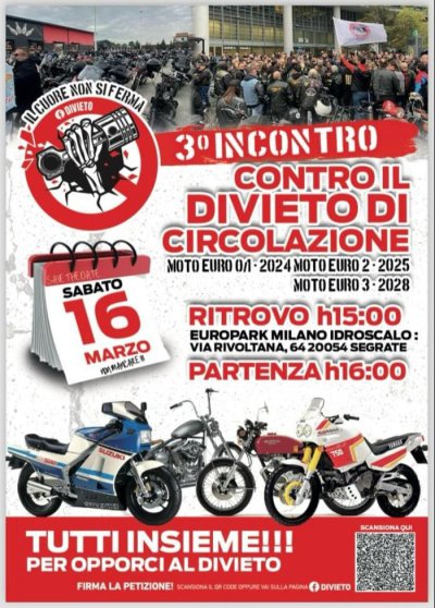 Locandina evento 3° INCONTRO CONTRO IL DIVIETO DI CIRCOLAZIONE