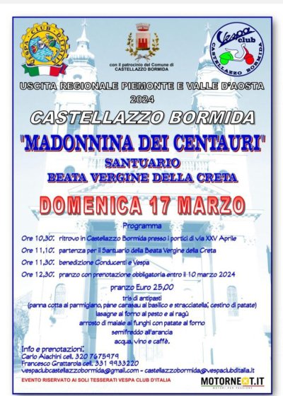Locandina evento MOTOBENEDIZIONE MADONNINA DEI CENTAURI