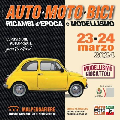 Locandina evento AUTO MOTO BICI RICAMBI D'EPOCA E MODELLISMO