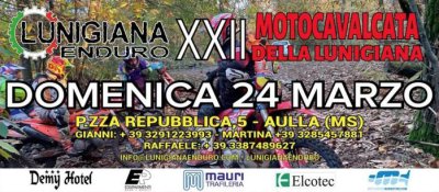 Locandina evento XXII° MOTOCAVALCATA DELLA LUNIGIANA