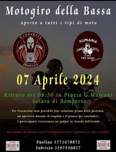 Locandina evento MOTOGIRO DELLA BASSA