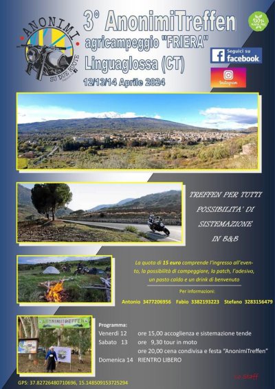 Locandina evento 3° ANONIMI TREFFE