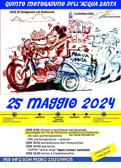 Locandina evento QUINTO MOTORADUNO DELL'ACQUA SANTA