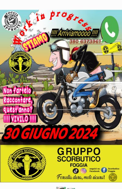 Locandina evento motopasseggiata a ritmo di musica