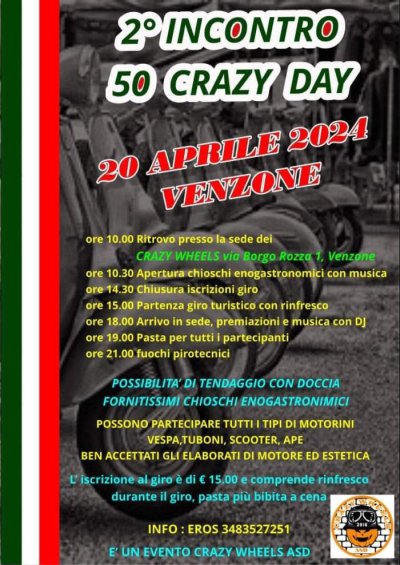 Locandina evento 2° INCONTRO 50 CRAZY DAY