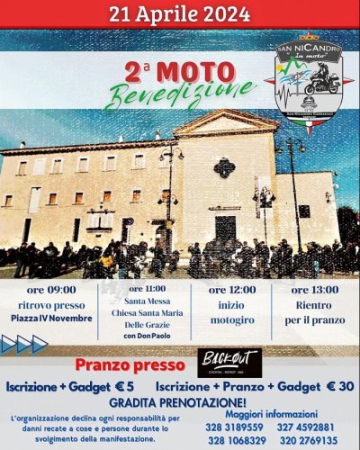 Locandina evento 2^ MOTO BENEDIZIONE
