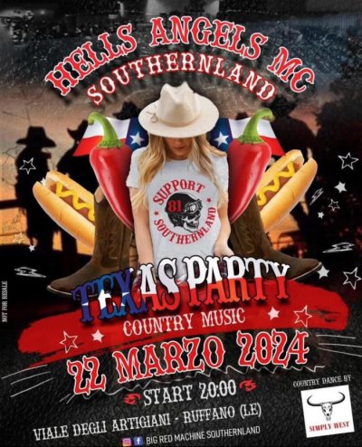 Locandina evento TEXAS PARTY
