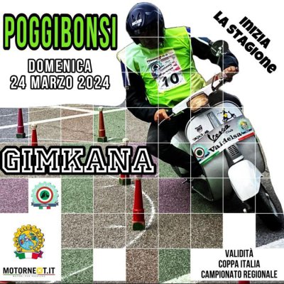 Locandina evento SI GIMKANA IN VESPA A POGGIBONSI